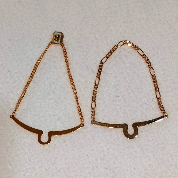 Other - ❤️3/$10 (2) Men's Classic Tie Clips Tie Holder Golden Necktie Ring Tie Tacks